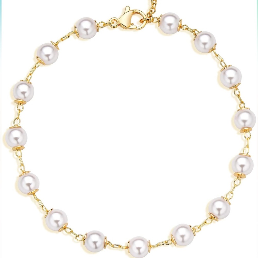 Pearl Bracelet - 14K Gold Plated Dainty Chain